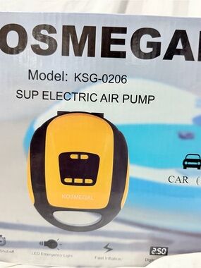 KOSMEGAL SUP Electric Air Pump - Yellow & Black